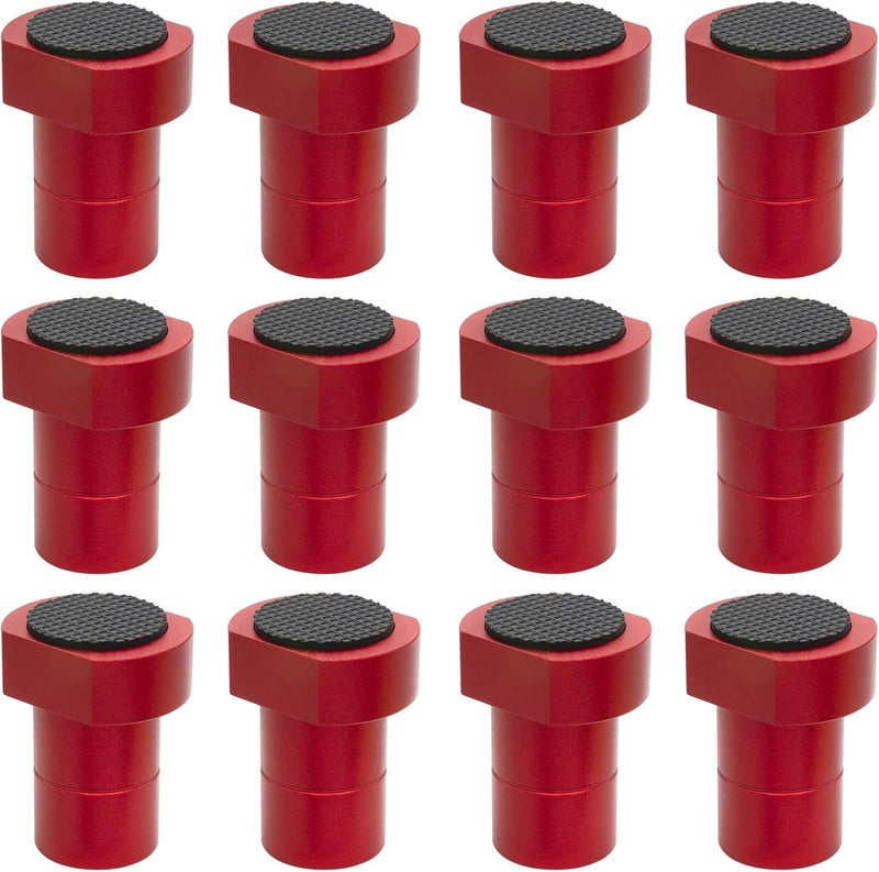 ViewReal 12-Pack 3/4" Bench Dogs,Non-Slip Bench Dog Clamp Aluminum Alloy Workbench Dogs Stops for MFT Tables, Woodworking & DIY Projects(19mm/0.75inch) - Image 1